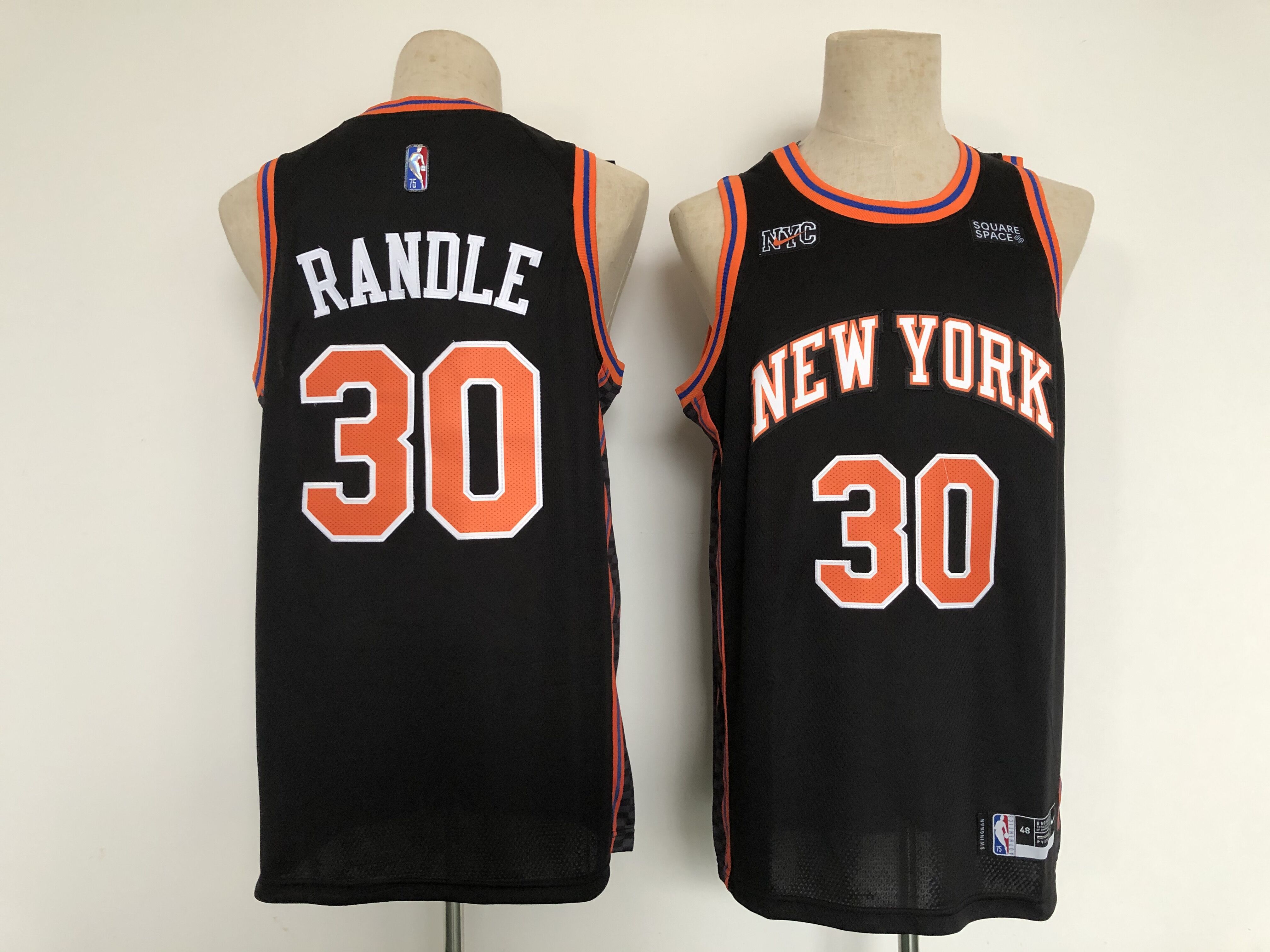 Men New York Knicks #30 Randle Black 2022 City Edition Nike NBA Jersey->chicago bulls->NBA Jersey